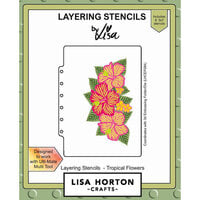 Lisa Horton Crafts - Layering Stencils - Tropical Flowers