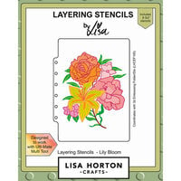 Lisa Horton Crafts - Layering Stencils - Lily Bloom