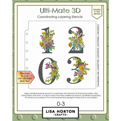 Lisa Horton Crafts - Ulti-Mate 3D Layering Stencils - 0-3