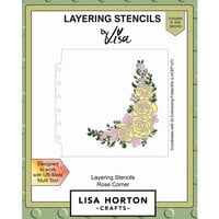 Lisa Horton Crafts - Layering Stencils - Rose Corner
