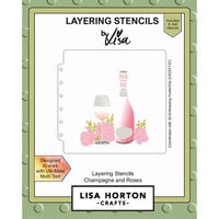 Lisa Horton Crafts - Layering Stencils - Champagne and Roses