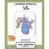Lisa Horton Crafts - Layering Stencils - Proud Peacocks