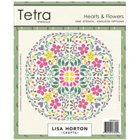 Lisa Horton Crafts - Layering Stencils - Tetra - Hearts and Flowers