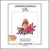 Lisa Horton Crafts - Christmas - Layering Stencils - Red Red Robin