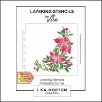 Lisa Horton Crafts - Christmas - Layering Stencils - Poinsettia Corner