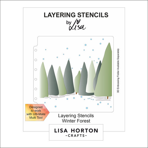 Lisa Horton Crafts - Christmas - Layering Stencils - Winter Forest