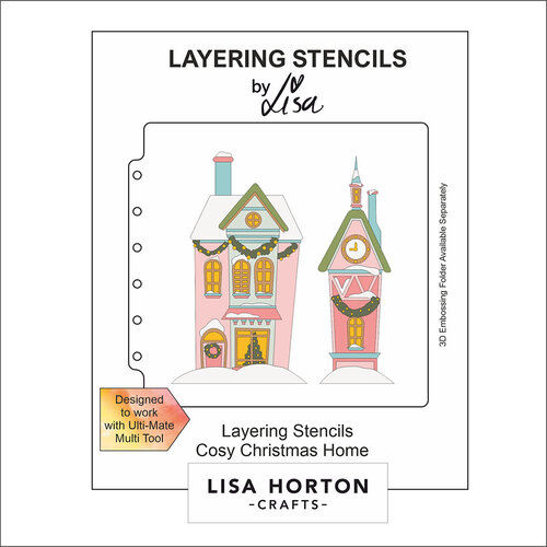 Lisa Horton Crafts - Layering Stencils - Cosy Christmas Home