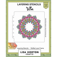Lisa Horton Crafts - Layering Stencils - Ruffled Lace Frame