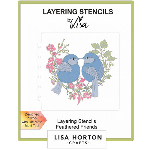 Lisa Horton Crafts - Layering Stencils - Feathered Friends