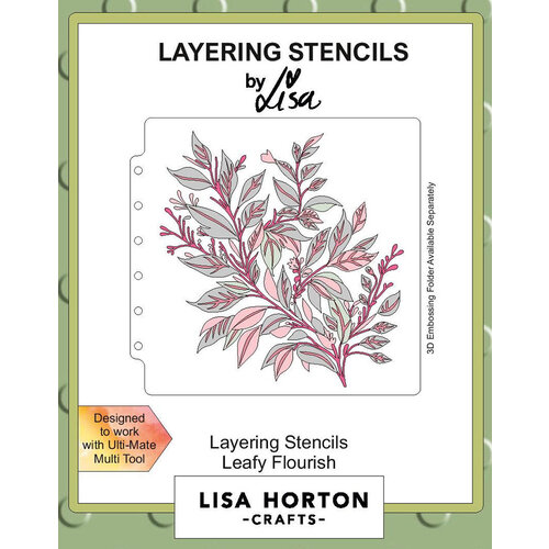 Lisa Horton Crafts - Layering Stencils - Leafy Flourish