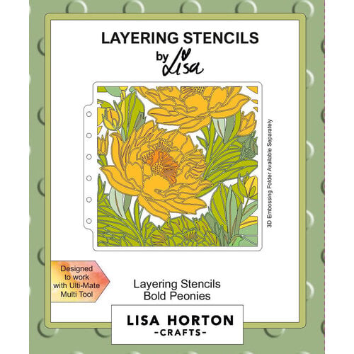 Lisa Horton Crafts - Layering Stencils - Bold Peonies