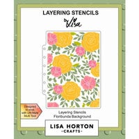 Lisa Horton Crafts - Layering Stencils - Floribunda Background