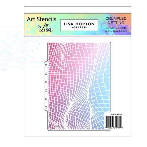 Lisa Horton Crafts - A5 Stencil - Crumpled Netting