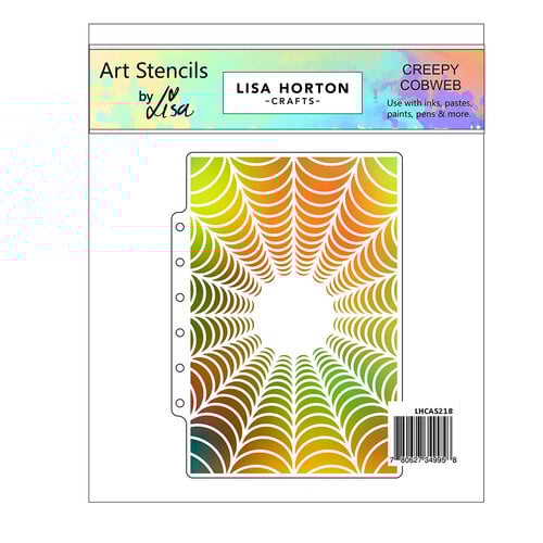 Lisa Horton Crafts - A5 Stencil - Creepy Cobweb