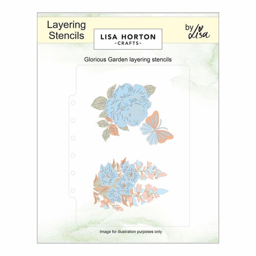 Lisa Horton Crafts - Layering Stencils and Dies - Glorious Garden