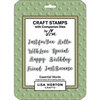 Lisa Horton Crafts - Die and Clear Photopolymer Stamp Set - Essential Words