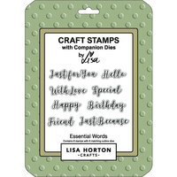 Lisa Horton Crafts - Die and Clear Photopolymer Stamp Set - Essential Words
