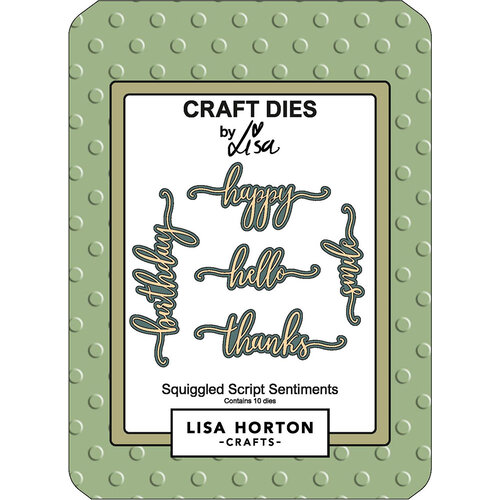 Lisa Horton Crafts - Dies - Squiggled Script Sentiments