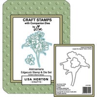 Lisa Horton Crafts - Die and Clear Photopolymer Stamp Set - Edgecutz - Alstroemeria