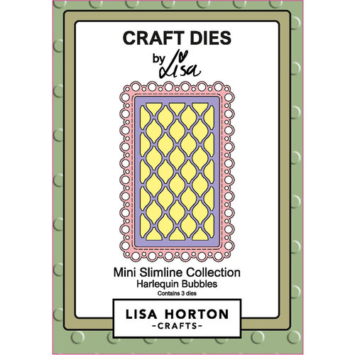 Lisa Horton Crafts - Mini Slimline Collection - Dies - Harlequin Bubbles