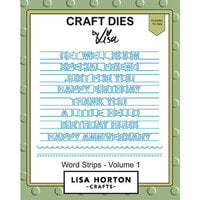 Lisa Horton Crafts - Dies - Word Strips Volume 1