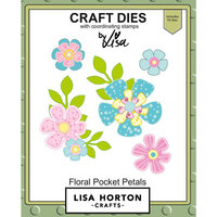 Lisa Horton Crafts - Die and Clear Photopolymer Stamp Set - Floral Pocket Petals