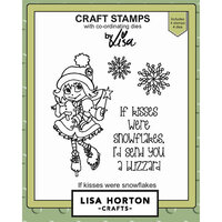 Lisa Horton Crafts - Christmas - Die and Clear Photopolymer Stamp Set - If Kisses were Snowflakes