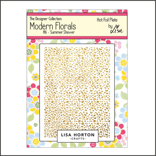 Lisa Horton Crafts - Modern Floral Collection - Hot Foil Plate - Summer Showers