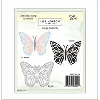 Lisa Horton Crafts - Die, Stencil and Stamp Companion Set - Large Butterfly