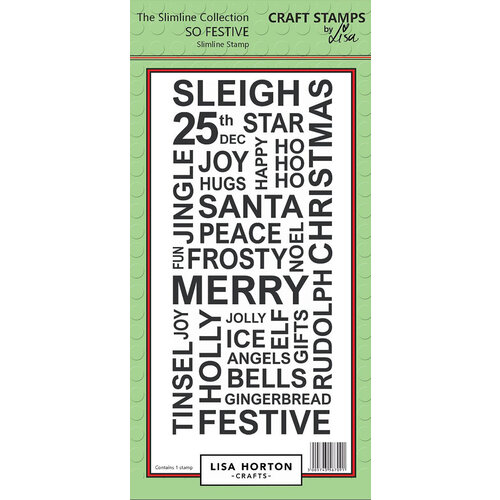 Lisa Horton Crafts - Christmas - Slimline - Clear Photopolymer Stamps - So Festive