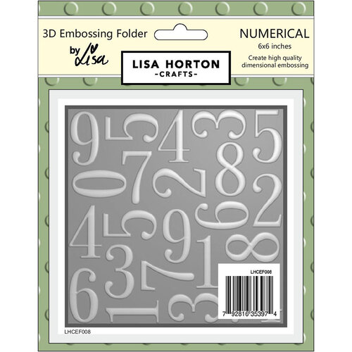 Lisa Horton Crafts - 3D Embossing Folder - Numerical