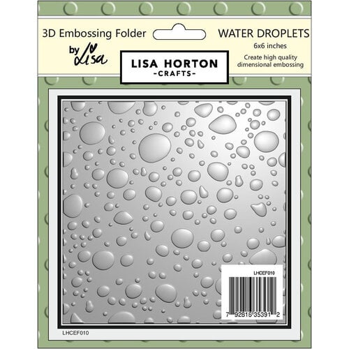 Lisa Horton Crafts - 3D Embossing Folder - Water Droplets