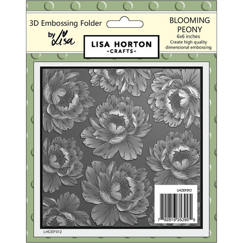 Lisa Horton Crafts - 3D Embossing Folder - Blooming Peony