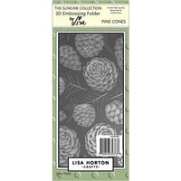 Lisa Horton Crafts - Slimline - 3D Embossing Folder - Pine Cones