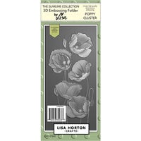 Lisa Horton Crafts - Slimline - 3D Embossing Folder - Poppy Cluster