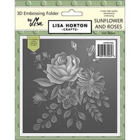 Lisa Horton Crafts - 3D Embossing Folder with Coordinating Dies - Sunflowers and Roses