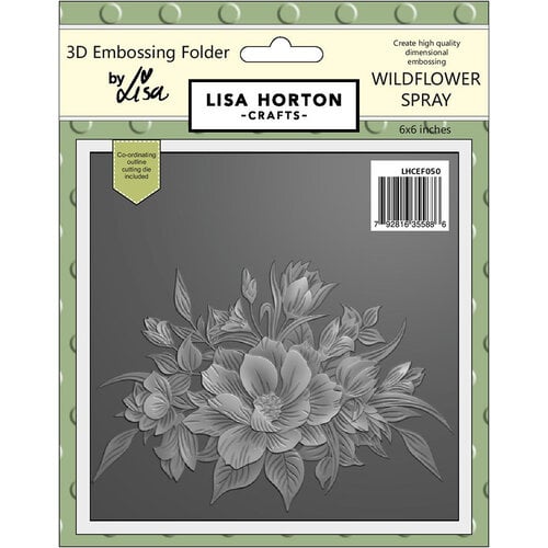 Lisa Horton Crafts - 3D Embossing Folder with Coordinating Dies - Wildflower Spray