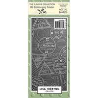 Lisa Horton Crafts - Slimline - 3D Embossing Folder - Postal Marks