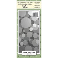 Lisa Horton Crafts - Slimline - 3D Embossing Folder - Layered Bubbles