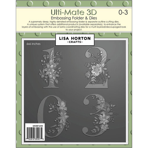 Lisa Horton Crafts - Ulti-Mate 3D Embossing Folder - 0-3
