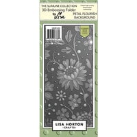 Lisa Horton Crafts - Slimline - 3D Embossing Folders - Petal Flourish Background