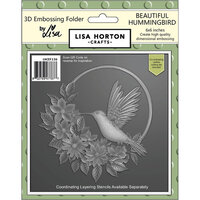 Lisa Horton Crafts - 3D Embossing Folders with Coordinating Dies - Beautiful Hummingbird