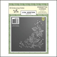 Lisa Horton Crafts - Christmas - 3D Embossing Folder with Coordinating Dies - Poinsettia Corner