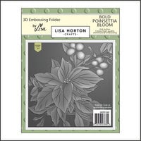 Lisa Horton Crafts - Christmas - 3D Embossing Folder with Coordinating Dies - Bold Poinsettia Bloom