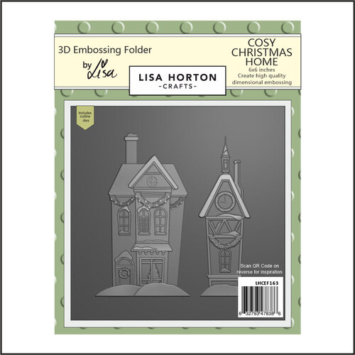 Lisa Horton Crafts - Christmas - 3D Embossing Folder with Coordinating Dies - Cosy Christmas Home
