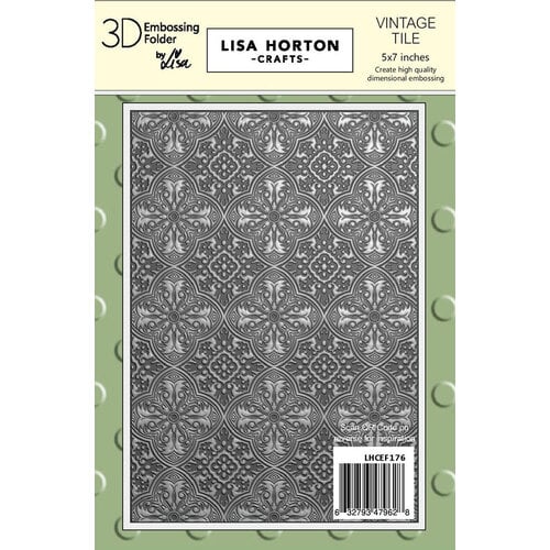 Lisa Horton Crafts - 3D Embossing Folder - Vintage Tile