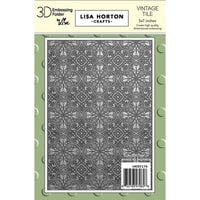 Lisa Horton Crafts - 3D Embossing Folder - Vintage Tile