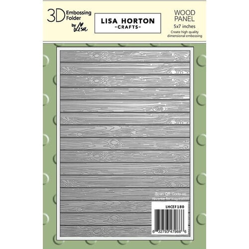 Lisa Horton Crafts - 3D Embossing Folder - Wood Panel