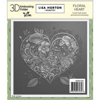 Lisa Horton Crafts - 3D Embossing Folder with Coordinating Dies - Floral Heart
