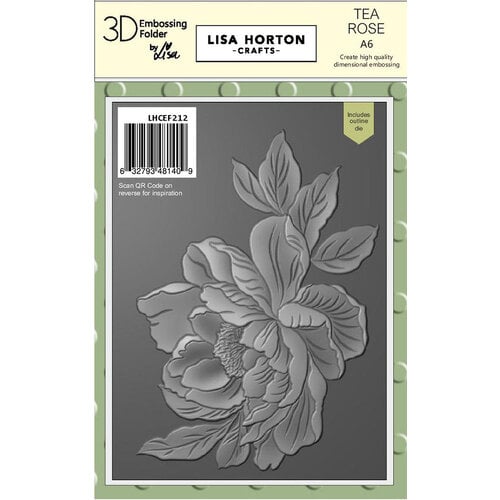 Lisa Horton Crafts - 3D Embossing Folder with Coordinating Dies - Tea Rose